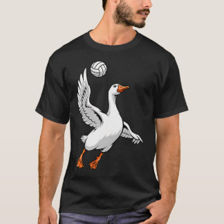Volleybal Gans Grappig Dier Spiker T-shirt