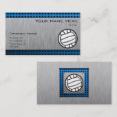 Volleybal geborsteld metaal visitekaartje (Voorkant / Achterkant)