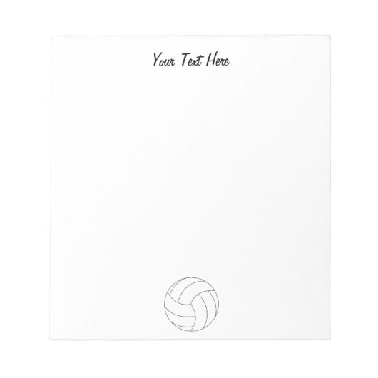 Volleybal Gepersonaliseerd Notitieblok (Voorkant)