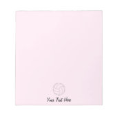 Volleybal Gepersonaliseerd roze Notitieblok (Voorkant)