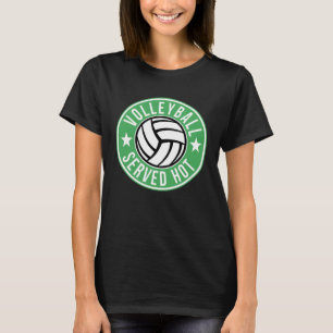 Volleybal geserveerd heet voor de spelers t-shirt