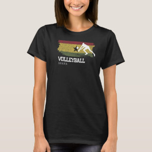 Volleybal Ghana Vlag Team Indoor Beach Player T-shirt