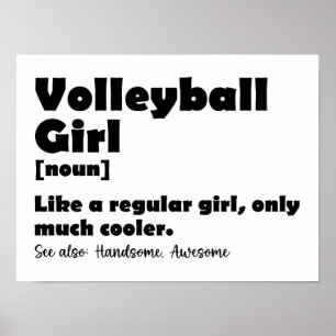 Volleybal Grappig Woordenboek Definitie Poster