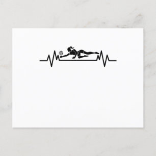 Volleybal hartslag Funny Volleyball Sport Gift Briefkaart