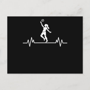 Volleybal Hartslag Grappig Volleybal Sport Cadeau Briefkaart