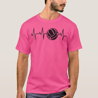 Volleybal Heartbeat Volleybalspeler Volley T-shirt