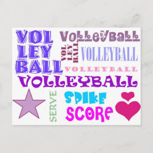 Volleybal herhaling briefkaart