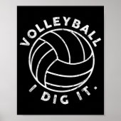 Volleybal I Dig It Fun Poster (Voorkant)