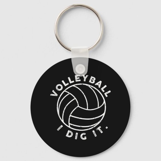 Volleybal I Dig It Fun Sleutelhanger (Voorkant)