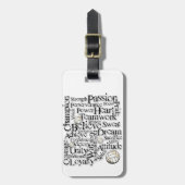 Volleybal inspiratie bagagelabel (Voorkant verticaal)