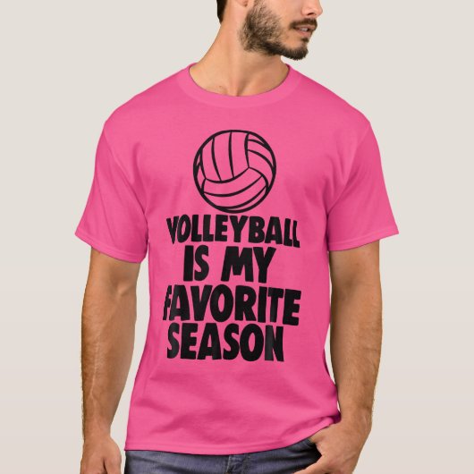 Volleybal is mijn favoriete volleybalspeler t-shirt (Voorkant)