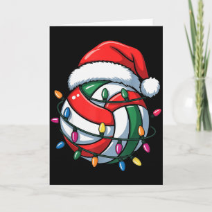 Volleybal Kerst Santa Hoed Volleybal Sport Me Kaart