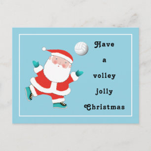 Volleybal kerst vakantie ansichtkaart feestdagenkaart