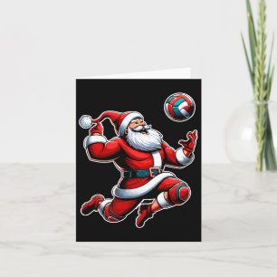 Volleybal Kerstboom Grappige Kerstspeler Kaart