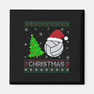Volleybal kerstboom Lighting Ugly Christmas Sweat Magneet