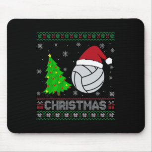 Volleybal kerstboom Lighting Ugly Christmas Sweat Muismat