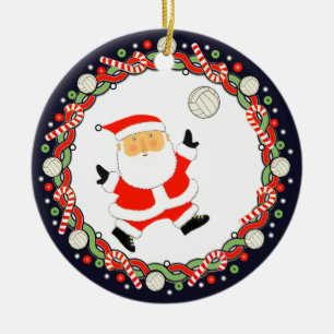 Volleybal Kerstcadeau Keramische Versiering Keramisch Ornament