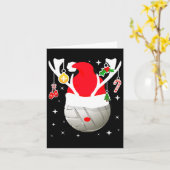 Volleybal Kerstman Rendier Kerstpyjama Xmas Pj Kaart (Gele Bloem)