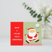 volleybal Kerstmis Feestdagenkaart (Staand voorkant)
