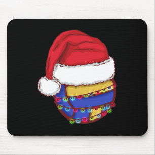 Volleybal Kerstverlichting Santa Hat Funny Volley Muismat
