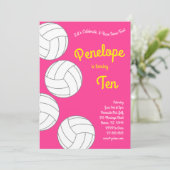 Volleybal kinderen Birthday Party Sports Kaart (Staand voorkant)