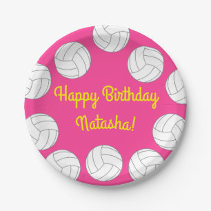 Volleybal kinderen Birthday Party Sports Papieren Bordje