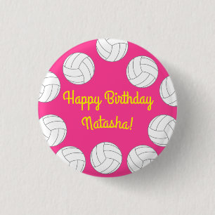 Volleybal kinderen Birthday Party Sports Ronde Button 3,2 Cm
