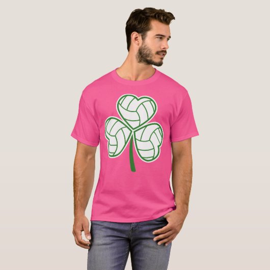 Volleybal Klaverblad Happy St Patrick's Day Sport T-shirt (Voorkant volledig)