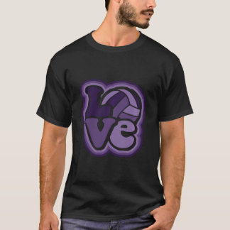 Volleybal Liefde Violet Paarse Voor Tiener Vrouwen T-shirt
