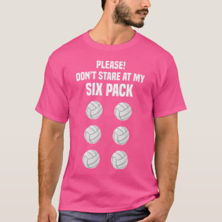 Volleybal Lover Shirt Funny Six Pack Quote Joke V