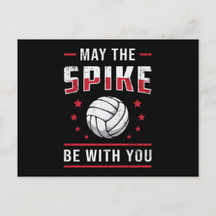 Volleybal mag de Spike zijn met je retro speler Briefkaart