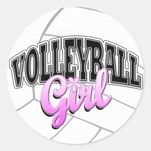 Volleybal Meisje Stickers (Voorkant)