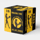 Volleybal Meisje, Volleybal Speler Gift, Verjaarda Bedankdoosjes (Achterkant)