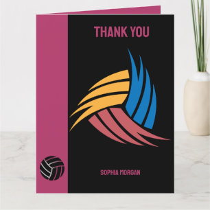 Volleybal Meisje, Volleybal Speler Gift, Verjaarda Bedankkaart