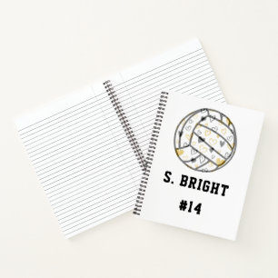 Volleybal met harten, Jersey nummer en naam Notitieboek