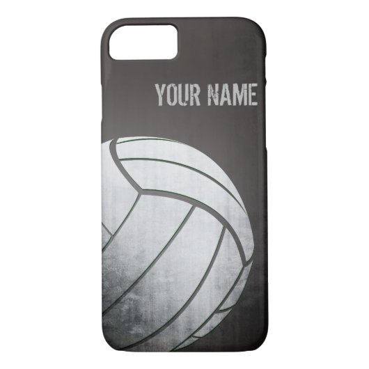 volleybal met het effect Grunge Black Shade Case-Mate iPhone Case (Achterkant)