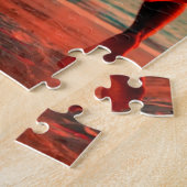 Volleybal ontmoet me op het net legpuzzel (Zijkant)