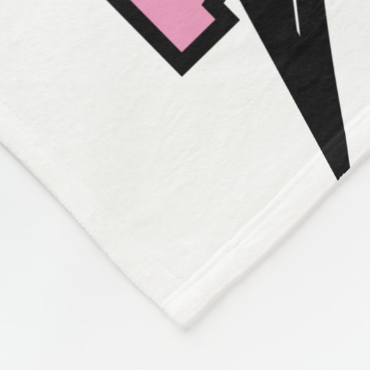 Volleybal 🏐 ontwerp - Roze en Wit Fleece Deken (Hoek)