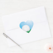 volleybal op gras hart sticker (Envelop)