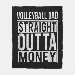 Volleybal pa Straight Outta Money I Fleece Deken