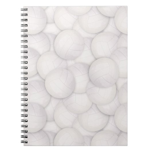Volleybal Pattern Spiral Notitieboek (Voorkant)