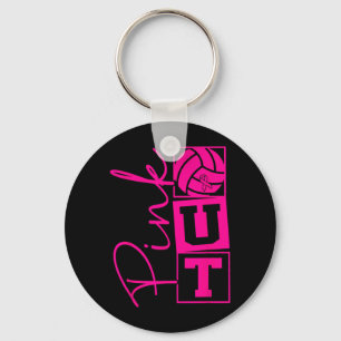 Volleybal Pink Out Borstkankerbewustzijn Roze Sleutelhanger