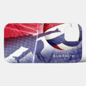 volleybal rode witte vrouwen Case-Mate iPhone case (Achterkant (horizontaal))
