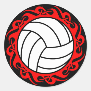 volleybal ronde sticker