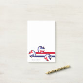 Volleybal rood wit blauw post-it® notes (Op bureau)
