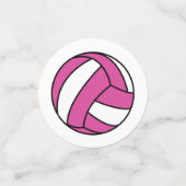 Volleybal roze confetti (Kleine voorkant)
