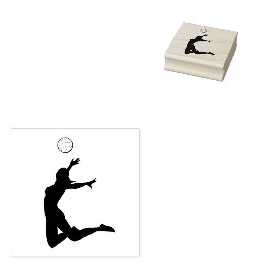 volleybal rubberstempel (Gestempeld)