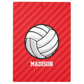Volleybal; Scarlet Red Stripes Klembord (Achterkant)
