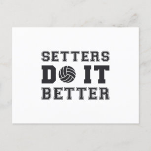 Volleybal setters doen het beter volleybal cadeau briefkaart