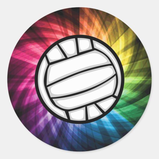 Volleybal; Spectrum Ronde Sticker (Voorkant)